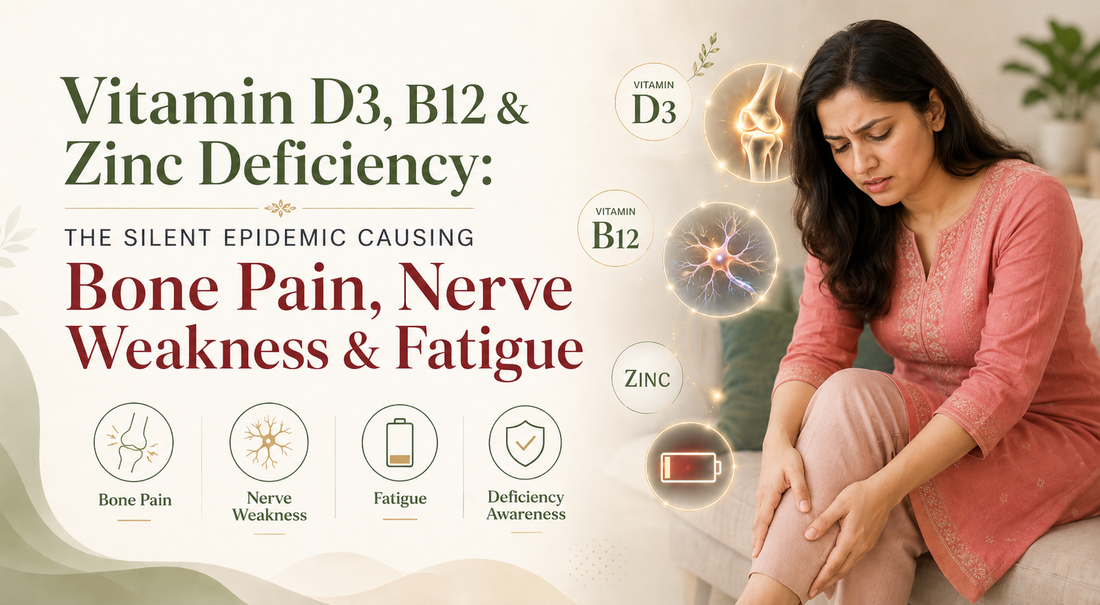 Vitamin D3, B12 & Zinc Deficiency: The Silent Epidemic Causing Bone Pain, Nerve Weakness & Fatigue