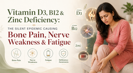 Vitamin D3, B12 & Zinc Deficiency: The Silent Epidemic Causing Bone Pain, Nerve Weakness & Fatigue